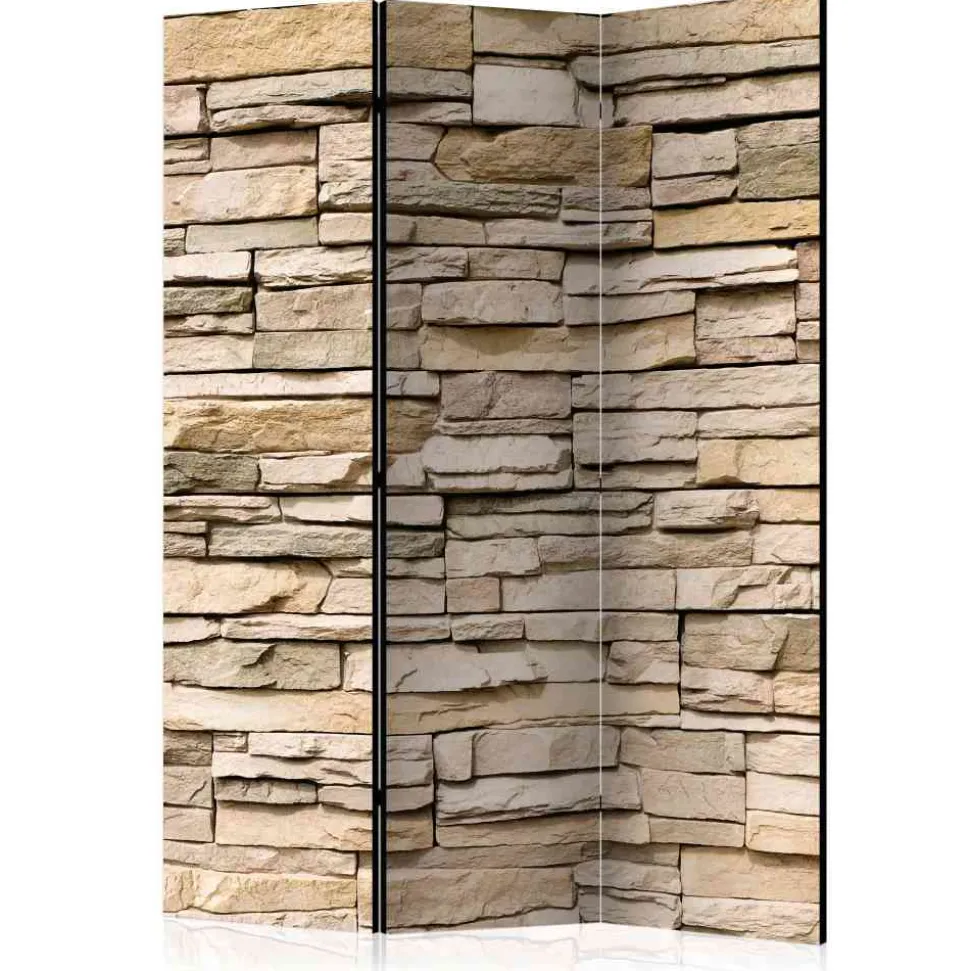 Sandstein Mauer Motiv Paravent 135x172cm - Ribadon