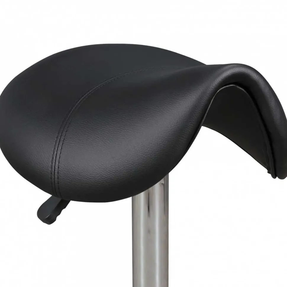 Sattelhocker in Schwarz Kunstleder - Baonga