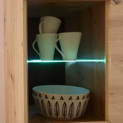 Scandi Anbauwand fürs Wohnzimmer - Olcian (vierteilig)