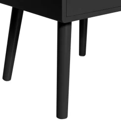 Scandi Chic Nachtkommode in Schwarz - Lemerzi
