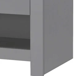 Scandi Chic Nachtkommode in Grau mit Eiche - Donia