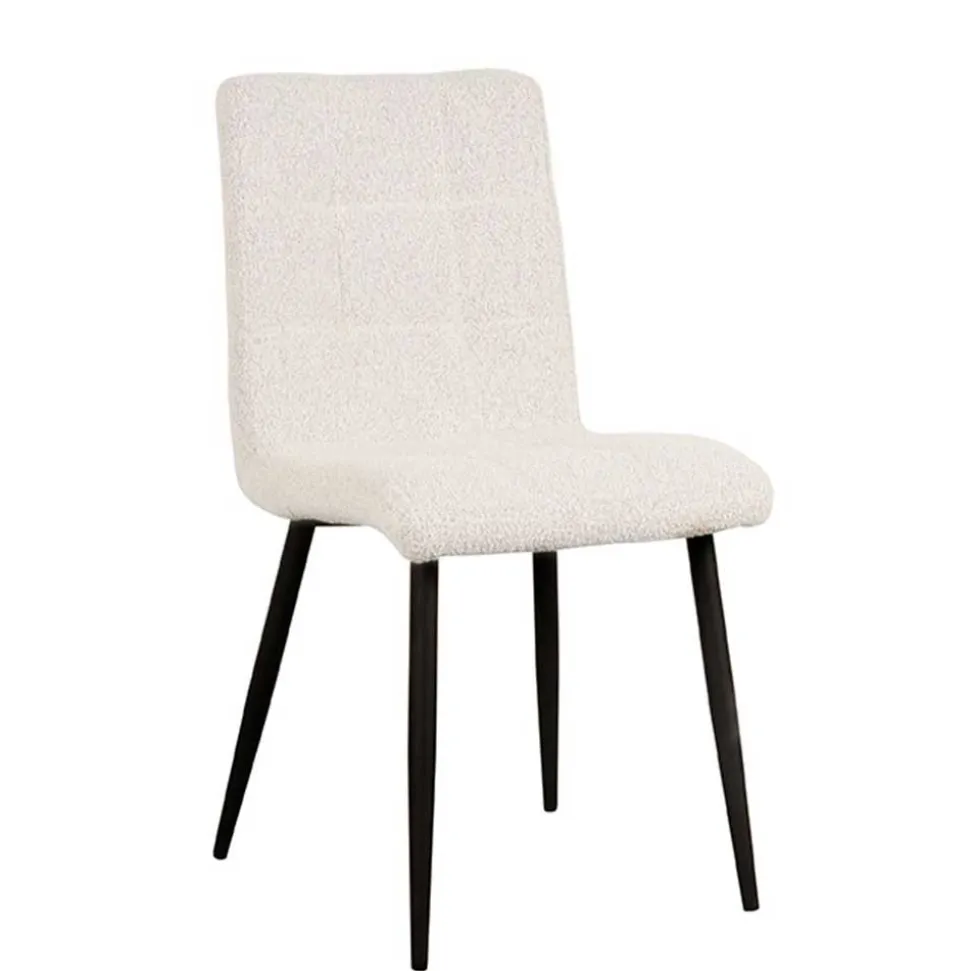 Scandi Chic Polsterstuhl in Champagner Boucle - Acapelca