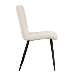 Scandi Chic Polsterstuhl in Champagner Boucle - Acapelca