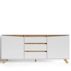 Scandi Chic Sideboard in Weiß - Cady
