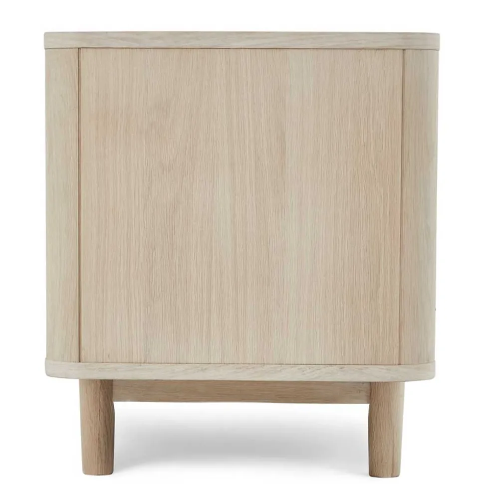 Scandi Chic TV Lowboard in Eiche Weiß - Rosanna