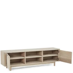 Scandi Chic TV Lowboard in Eiche Weiß - Rosanna