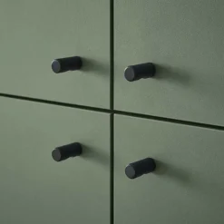 Scandi Chic Wohnwand in Graugrün - Oliva (dreiteilig)