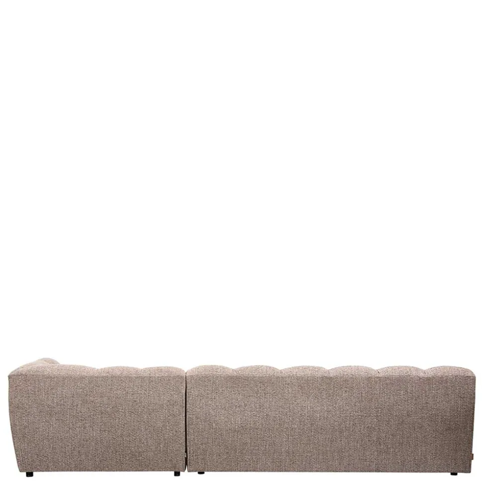 Scandi Ecksofa in Hellbraun meliert - Niklai