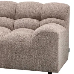 Scandi Ecksofa in Hellbraun meliert - Niklai