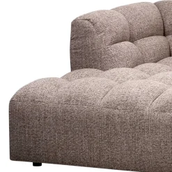 Scandi Ecksofa in Hellbraun meliert - Niklai