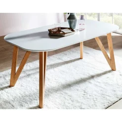 Scandi Essgruppe mit Armlehnenstühlen - Conzuela (siebenteilig)