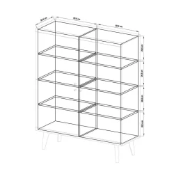 Scandi TV Wohnwand Möbel Set - Cablos (dreiteilig)