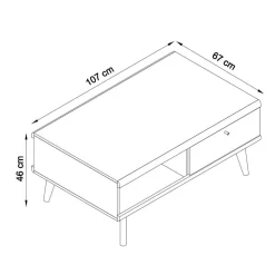 Scandi Wohnzimmer Einrichtung Set - Cablos I (sechsteilig)