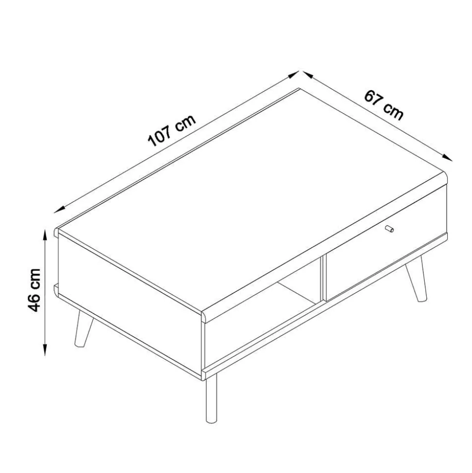 Scandi Wohnzimmer Einrichtung Set - Cablos I (sechsteilig)
