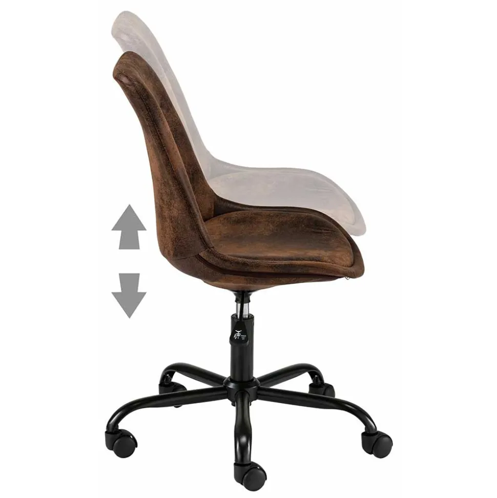 Schalensitz Drehstuhl in Braun - Ostora