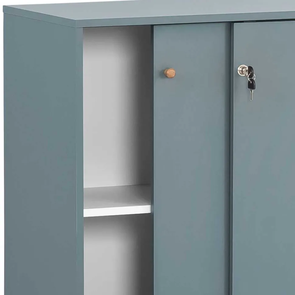 Schiebetüren Büroschrank in Petrol - Baiamare