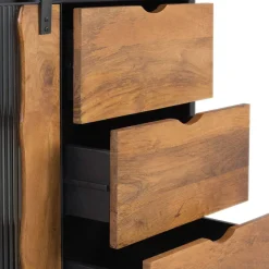 Schiebetüren Sideboard mit Riffelglas - Aglia