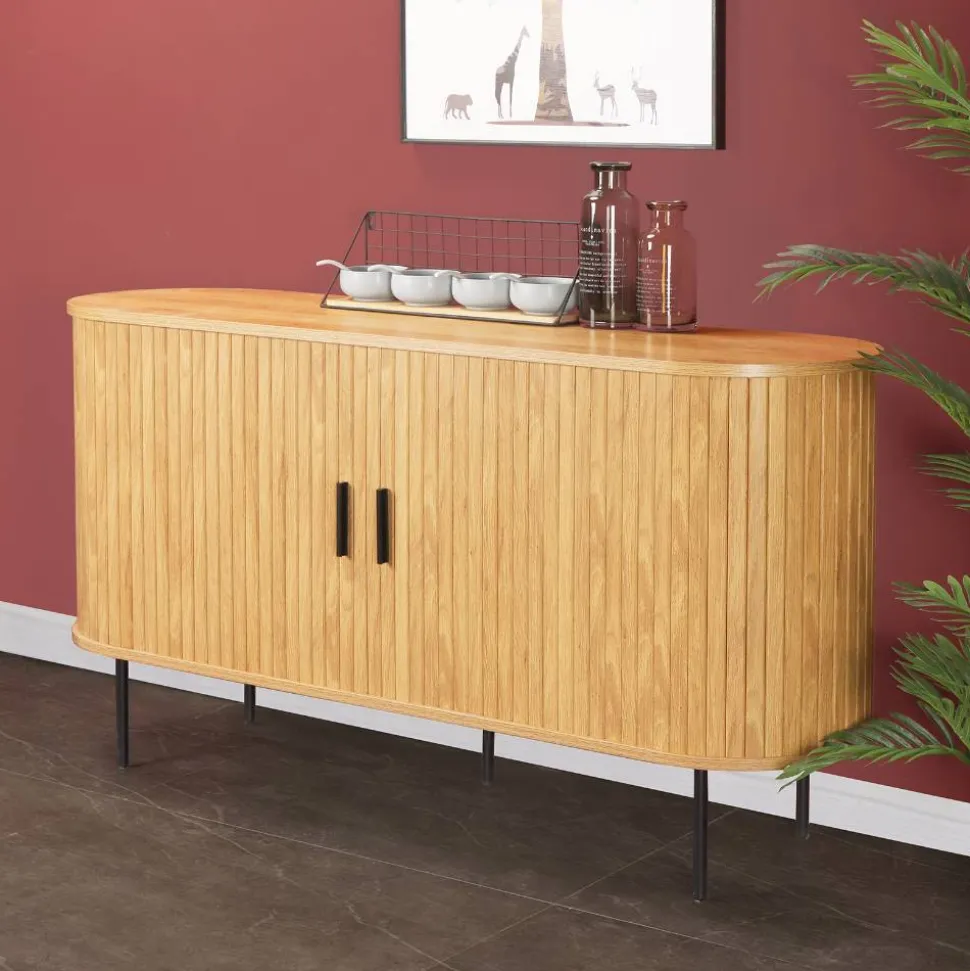 Schiebetüren-Sideboard in ovalem Design - Barnetta