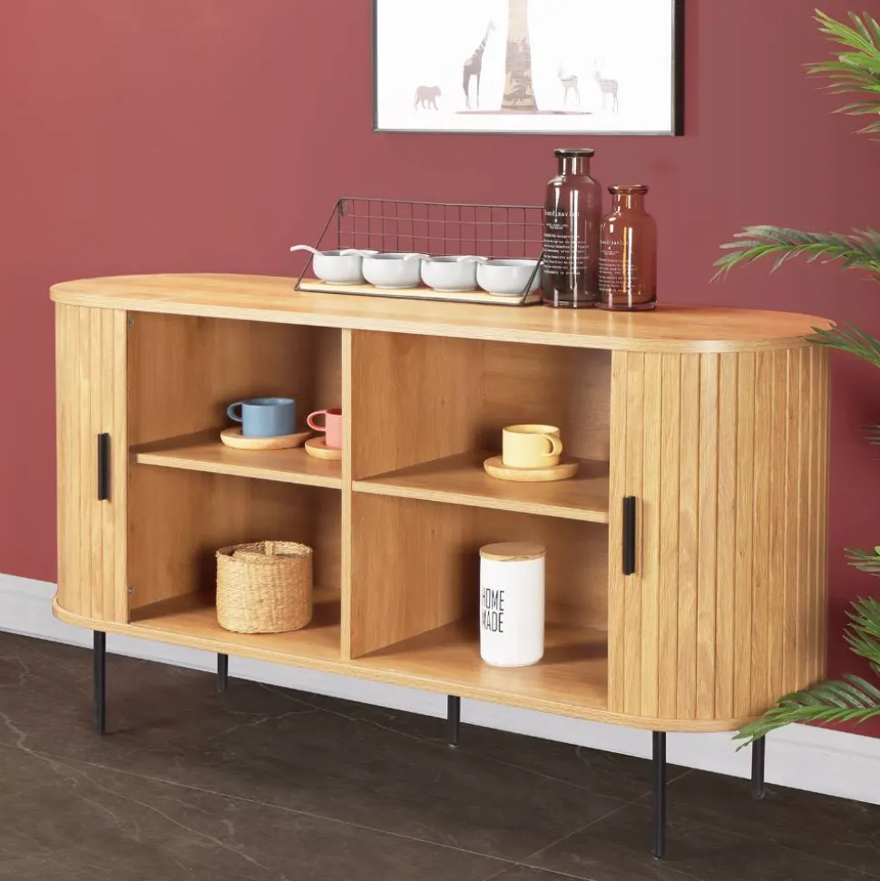 Schiebetüren-Sideboard in ovalem Design - Barnetta