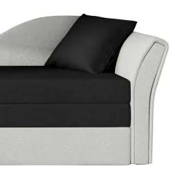 Schlaffunktion Recamiere in Offwhite und Schwarz - Asbrov