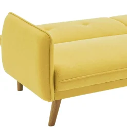 Schlafsofa in Gelb Strukturstoff - Puneca