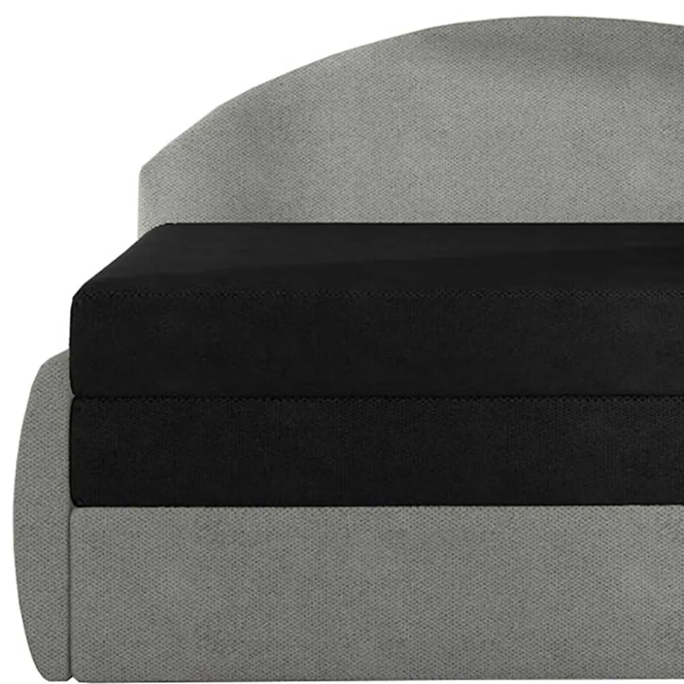 Schlafsofa Recamiere in Grau und Schwarzgrau - Sinkala