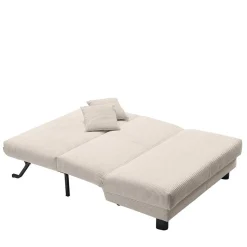 Schlafsofa zum Ausziehen in Beige Cord - Zentra
