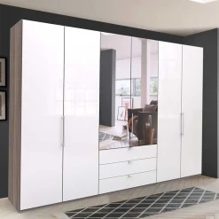 Schlafzimmer Falttüren-Schrank mit Spiegel - Empresian