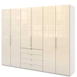 Schlafzimmer Falttürenschrank in Creme Weiß - Zidarie