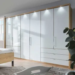 Schlafzimmer in Eiche Bianco & Weiß - Nuetran (vierteilig)