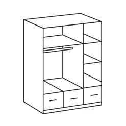 Schlafzimmer Kleiderschrank Mellevos in Weiß