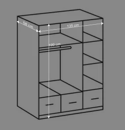 Schlafzimmer Kleiderschrank Mellevos in Weiß