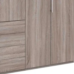 Schlafzimmer Kleiderschrank in Eiche dunkel - Crenba