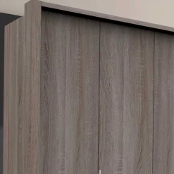 Schlafzimmer Kleiderschrank in Eiche dunkel - Crenba