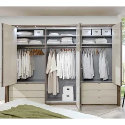 Schlafzimmer Komplettset Crenba in Creme (vierteilig)