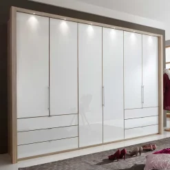 Schlafzimmer Komplettset Bosays in Weiß Eiche Sonoma (vierteilig)