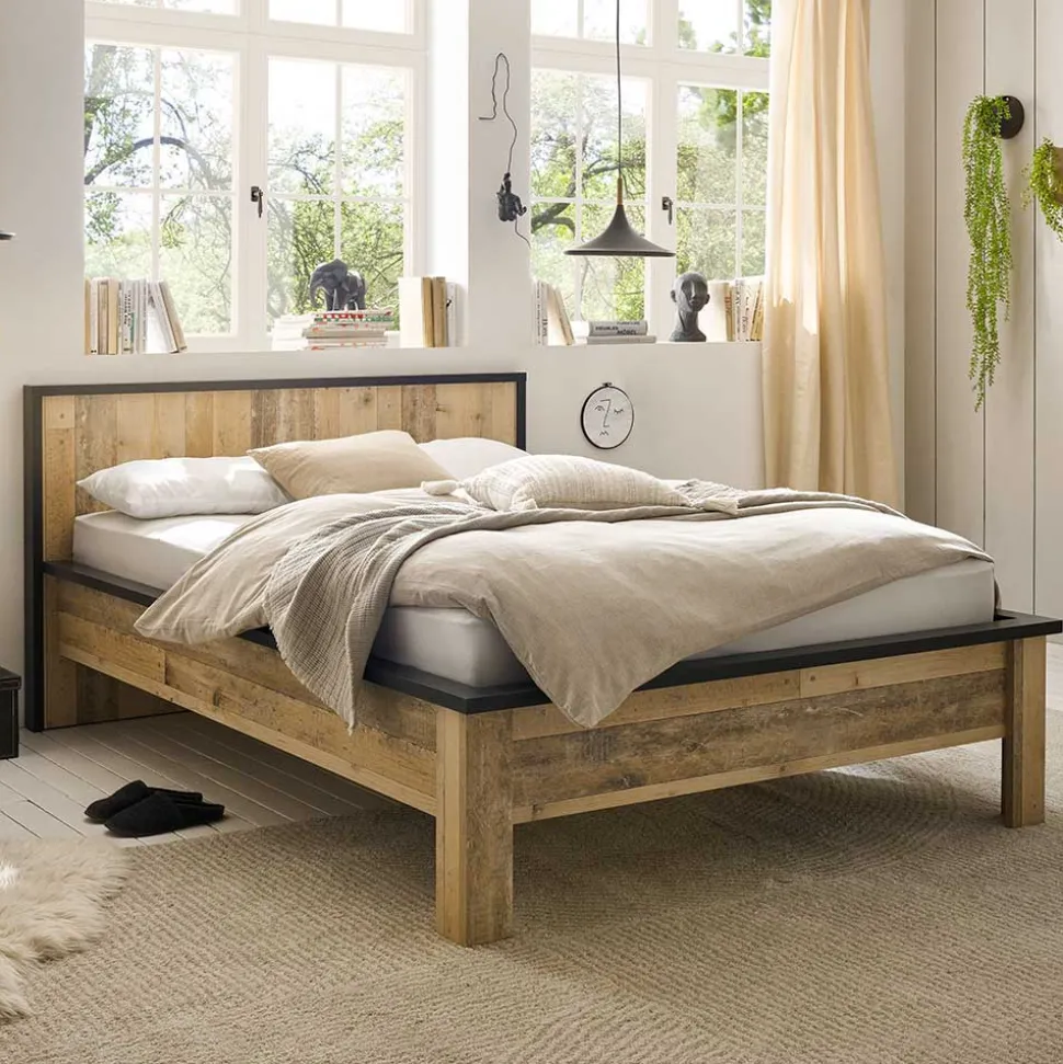 Schlafzimmer mit 140x200 Bett - Naiavio I (vierteilig)