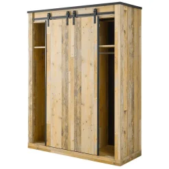 Schlafzimmer mit 140x200 Bett Set - Naiavio (fünfteilig)