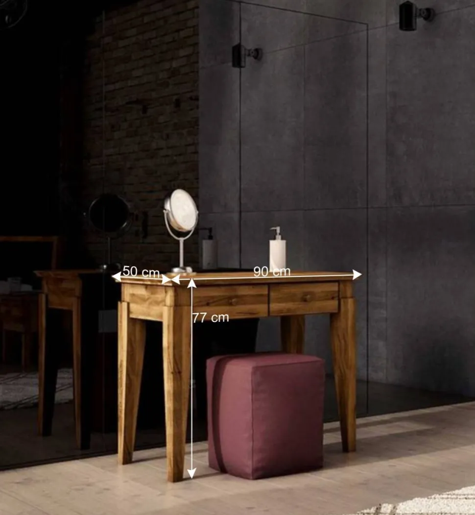 Schlafzimmer Schminktisch Masdamos aus Wildeiche Massivholz