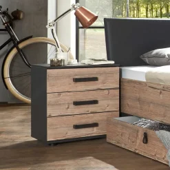 Schlafzimmer Set im Industrial Stil - Ardila (vierteilig)