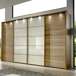 Schlafzimmer Set Waruna mit Eiche Massivholz (vierteilig)