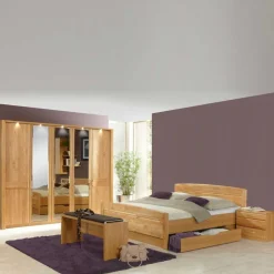 Schlafzimmer Tandrea aus Erle teilmassiv (vierteilig)