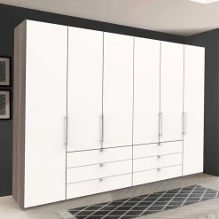 Schlafzimmerkleiderschrank foliert in Weiß - Tivierto I
