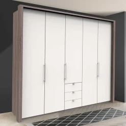 Schlafzimmerkleiderschrank mit drei Schubladen - Tivierto