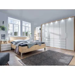 Schlafzimmermöbel in Weiß & Eiche Bianco - Nuetran (vierteilig)