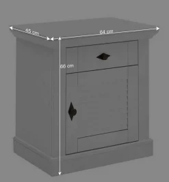 Schlafzimmermöbel Landhaus Set - Mira (vierteilig)