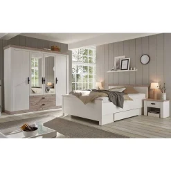 Schlafzimmermöbel mit Bett 140x200 - Nedita (vierteilig)