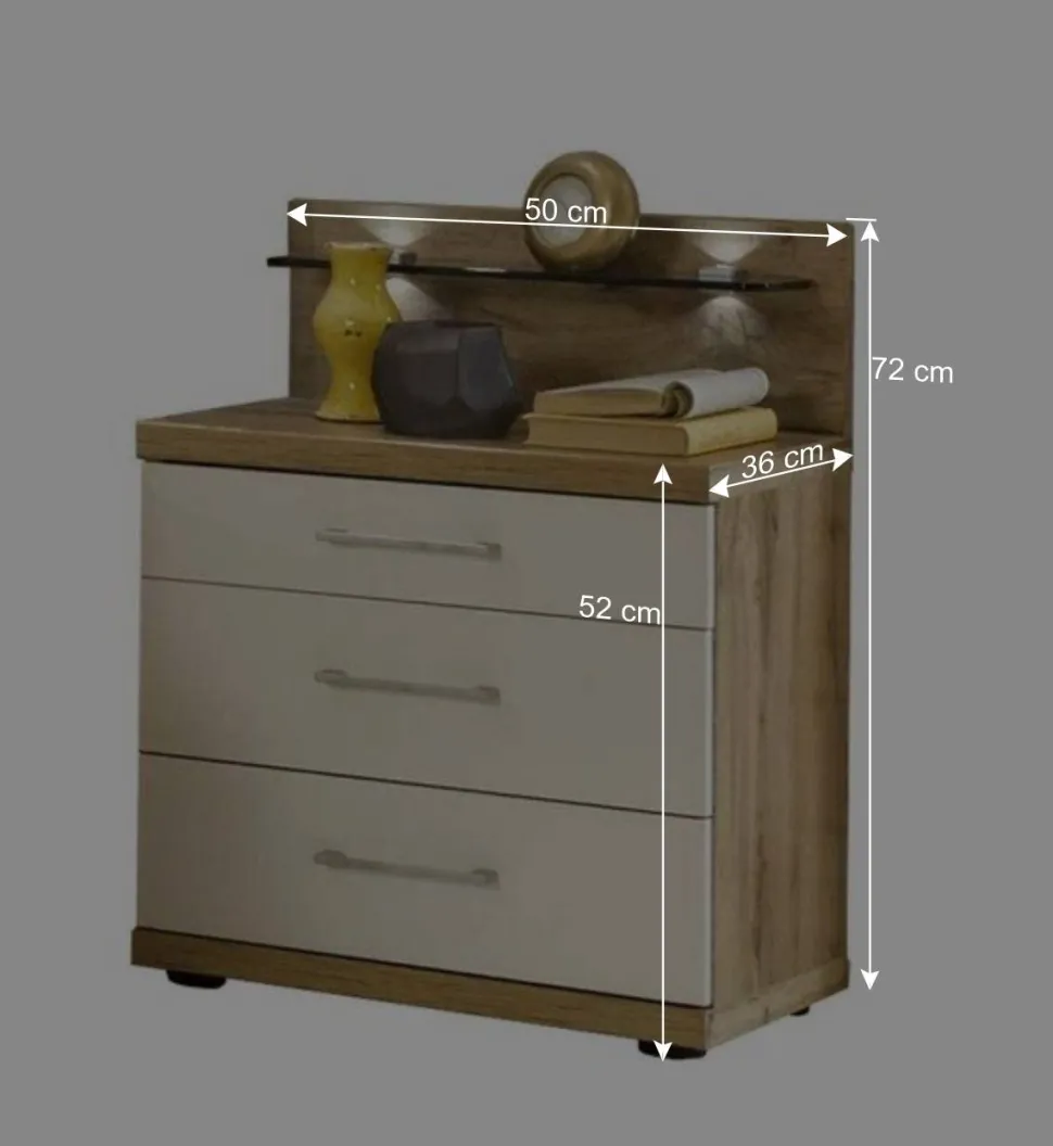 Schlafzimmermöbel Neriman mit Stauraumbett (vierteilig)