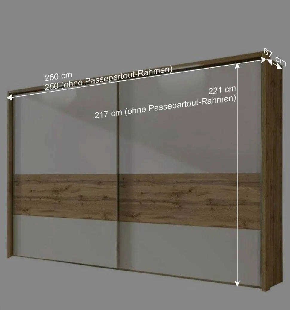 Schlafzimmermöbel Neriman mit Stauraumbett (vierteilig)