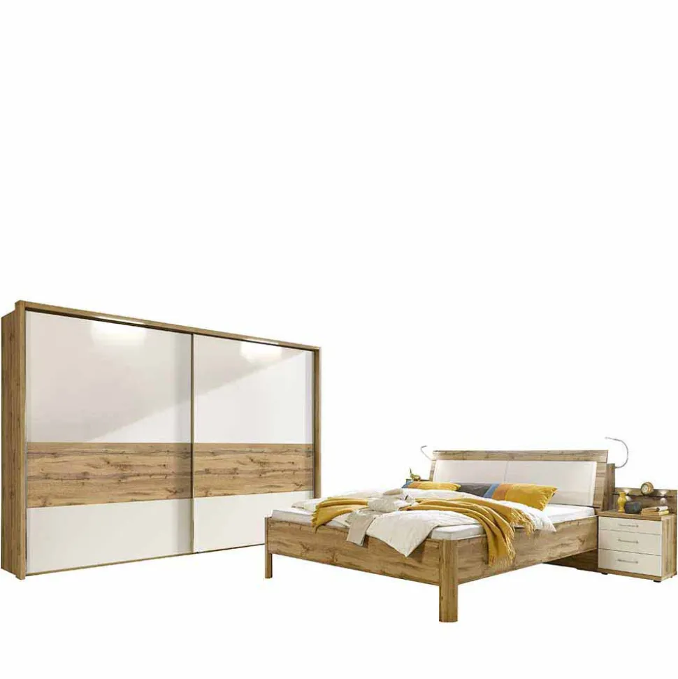 Schlafzimmermöbel Neriman mit Stauraumbett (vierteilig)